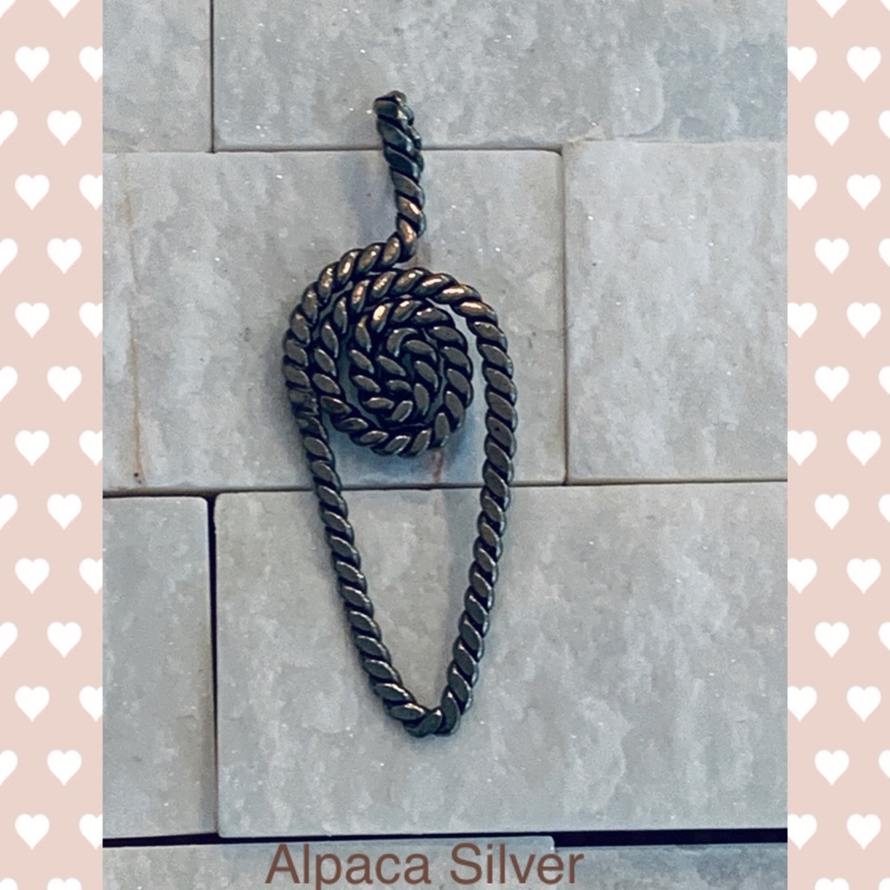 Alpaca Silver Industrial Pendant NWOT
